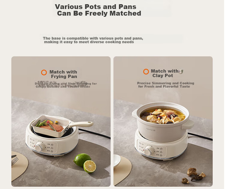 Joyoung Multifunctional Small Cooking Pot, 2.5L Detachable Electric Hot Pot, Non-Stick Coating, Student Dormitory Electric Hot Pot HG25-G211S with Steamer 20