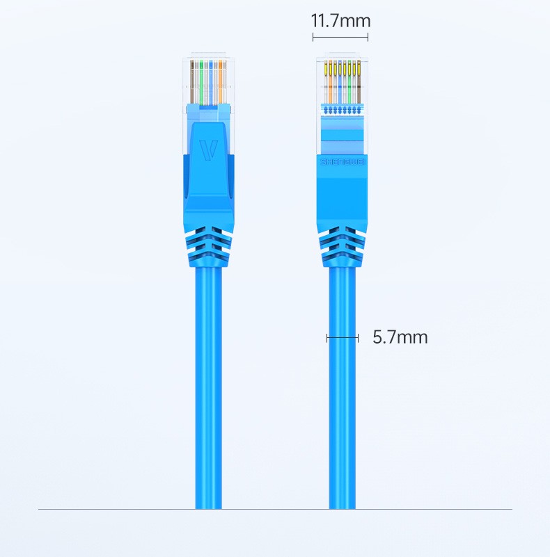 Shengwei Cat5e Ethernet Cable 1.5m Blue Pure Copper Network Patch Cord LC-2015C 7