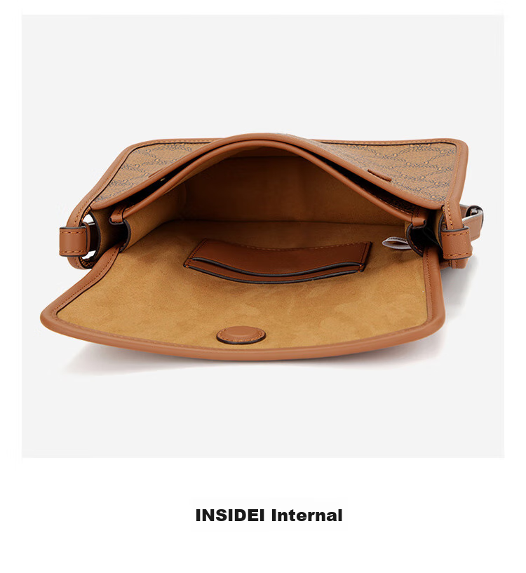 MCM HIMMEL Small Messenger Bag Shoulder Crossbody Bag Commuter Handbag for Women, Cognac Color 6