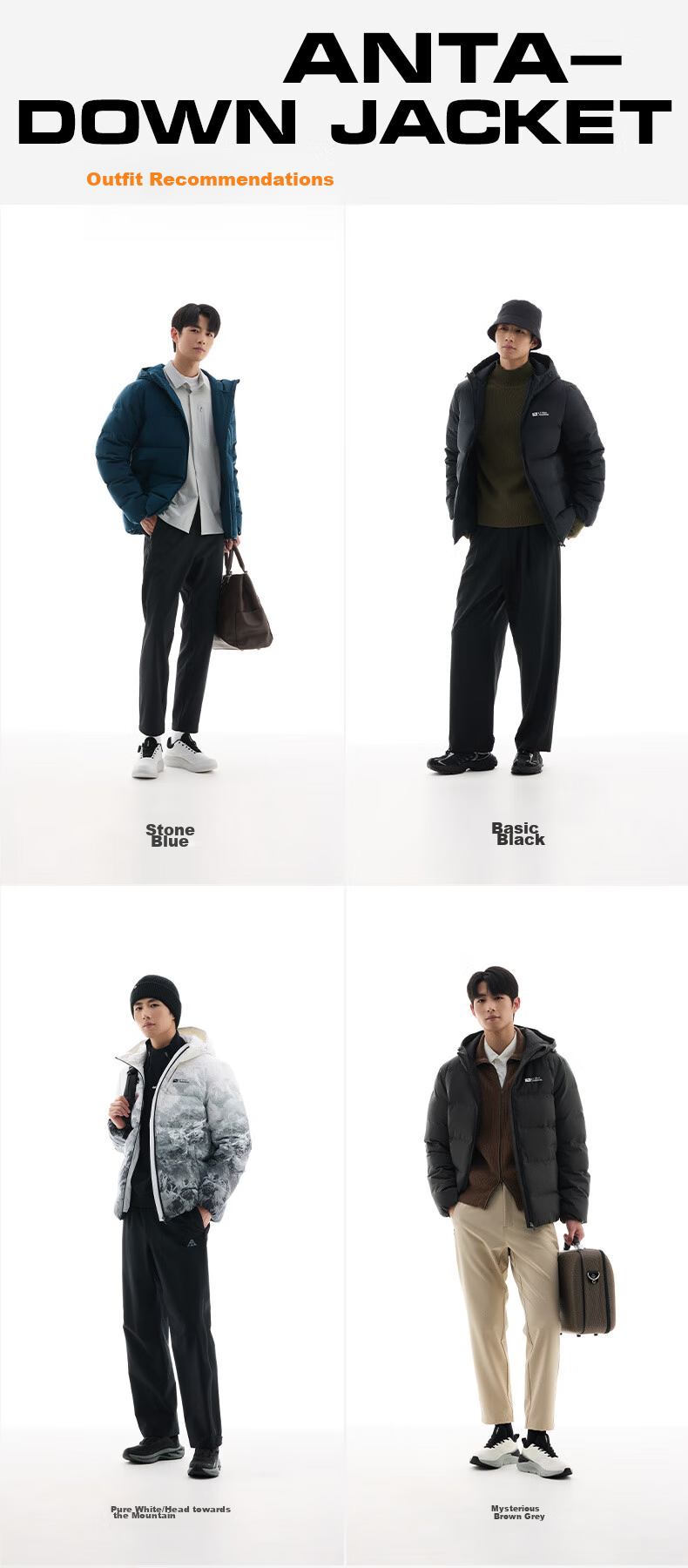 ANTA Bread Down Jacket | Short Hooded Down Coat Men Winter New Duck Down Warm Puffer Water-Repellent Jacket 11