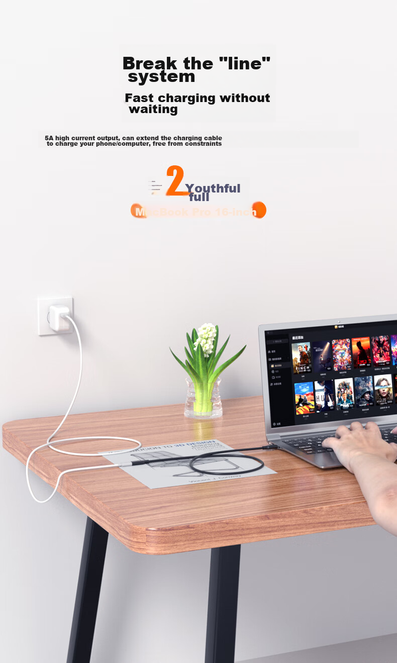 Acer Type-C Extension Cable, Male to Female, USB-C 3.1 Gen2 Data Extension Cable, Adapter for 4K Screen Casting, PD100W Charging, for Smartphones And Laptops, Full-Function Extended Length, 0.5 Meters 6
