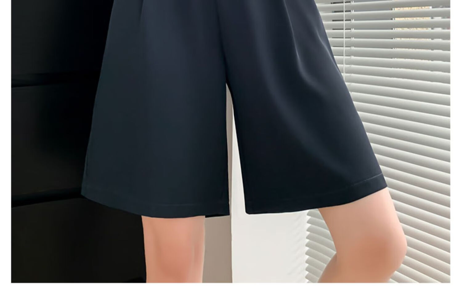 LangSha Women's Wide-Leg Straight Shorts, Summer Loose-Fitting High-Waisted Slimming A-Line Mid-Length Pants for Outdoor Wear 20