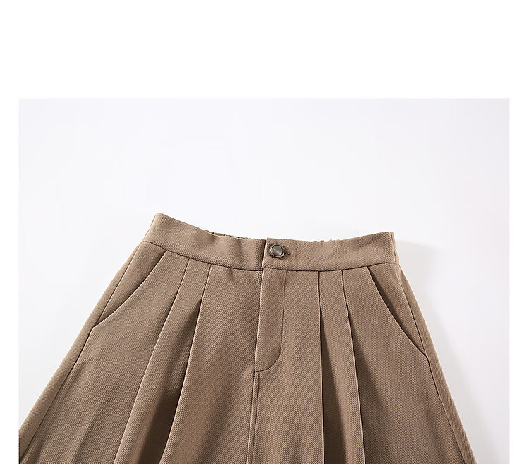 Dme A-Line Skirt, Winter Commute Mid-High Waist Solid Color A-Line Skirt Casual Midi Skirt, Black, M 11