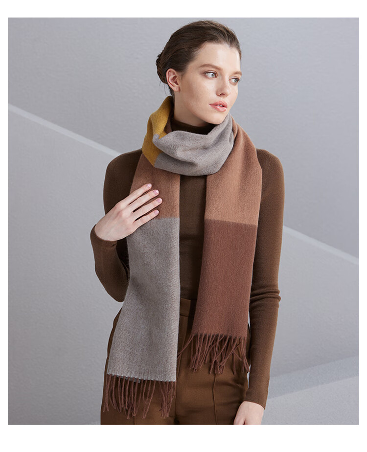 Hengyuanxiang 100% Cashmere Scarf, Women's Shawl, Warm Neck Warmer, Birthday Gift for Mom, Present for Elders 39