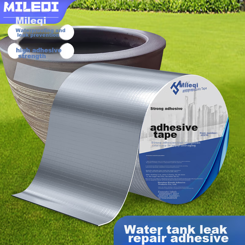 Mileqi Butyl Rubber Waterproof Tape for Roof Cracks, Leak-Proof Self-Adhesive Roll Material for Flat Roofs And Fish Tanks, Strong Adhesive Patch, 15cm Wide * 5m Long, 1 Roll