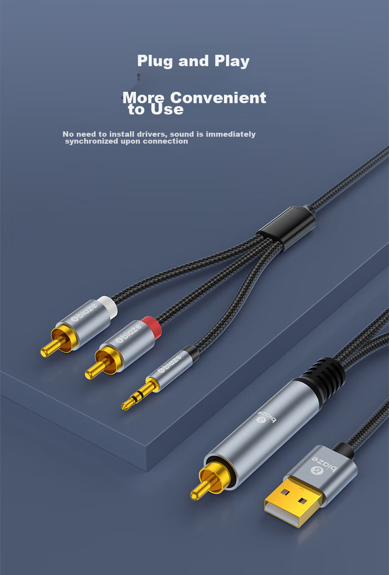 BIAZE Digital Coaxial to 3.5mm + Dual RCA Audio Converter Cable, Set-Top Box TV to Dual RCA Audio Amplifier SPDIF to Analog 3.5mm, 3 Meters 10