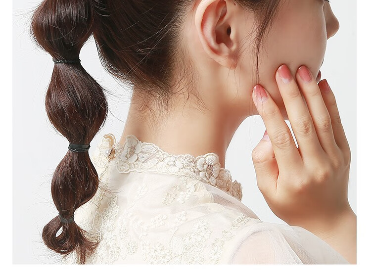 Dongyiyanxuan Disposable Hair Ties, Thickened Hair Bands, Black, 500 Pieces, Hair Elastics for Ponytails 3