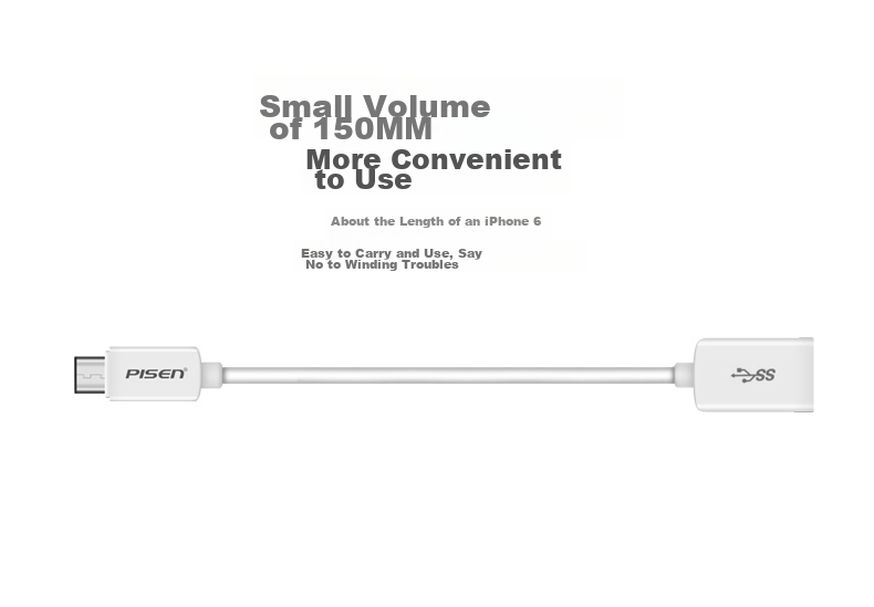 Pisen Type-C Adapter USB OTG Data Cable, Phone USB Drive Tablet Adapter for Apple IPad Huawei Xiaomi OPPO Vivo Phones MacBook Laptops 7