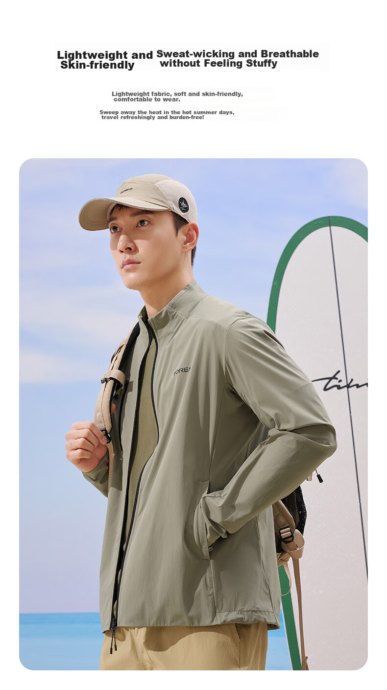 TOREAD Sun Protection Clothing, Spring And Summer Men's Lightweight Breathable UV Protection UPF50+, Skin Coat, TAZZCN81845 5