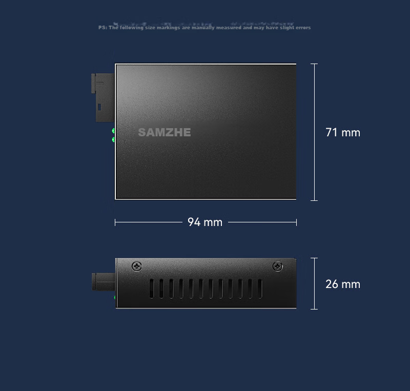 Sanze Telecom Grade Lightning Protection Gigabit Multimode Dual Fiber Optical Transceiver 550m External Power SZ-FCQMMS 11