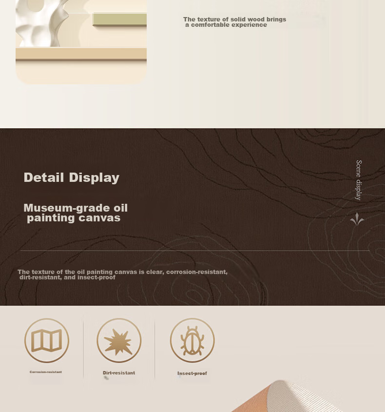 Yihuanyu Cream-Colored Decorative Painting for Electric Meter Box, Lift-Up Style Distribution Box Cover, Hanging Painting for Meter Box, No Drilling Required Wall Art 3