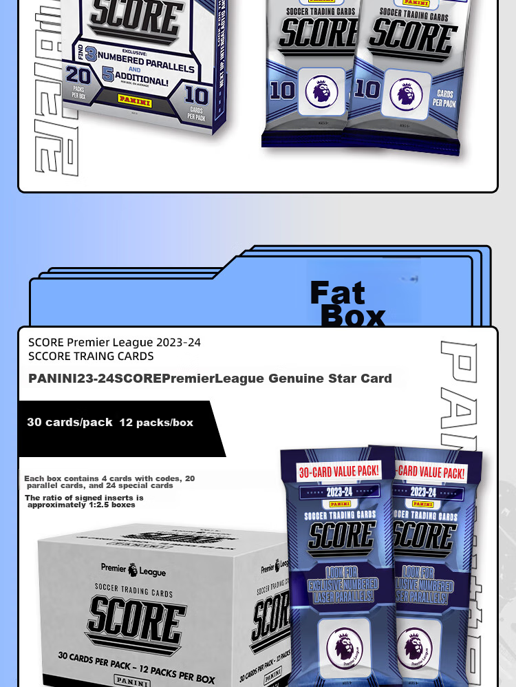 PANINI 2023-24 Score Premier League Football Star Card Fat Pack 4
