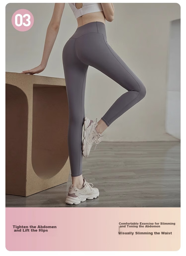 Youyou Yoga Pants for Women, High-Waisted Elastic Tight-Fitting Leggings, Outer Wear Sports Pants Two-Piece Set J21016XY Gray Purple Regular Style 2XL 14