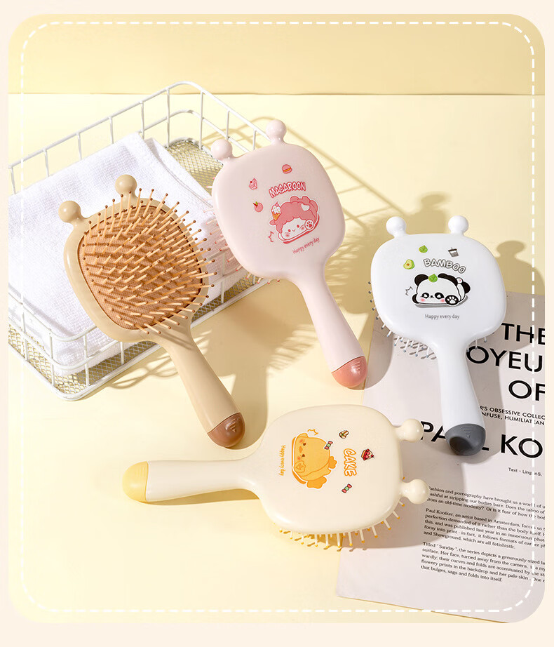 Fanyejia Scalp Massage Air Cushion Comb for Women, Long Hair Styling Comb for Curly Hair, Airbag Comb for Student Dormitory Use 16