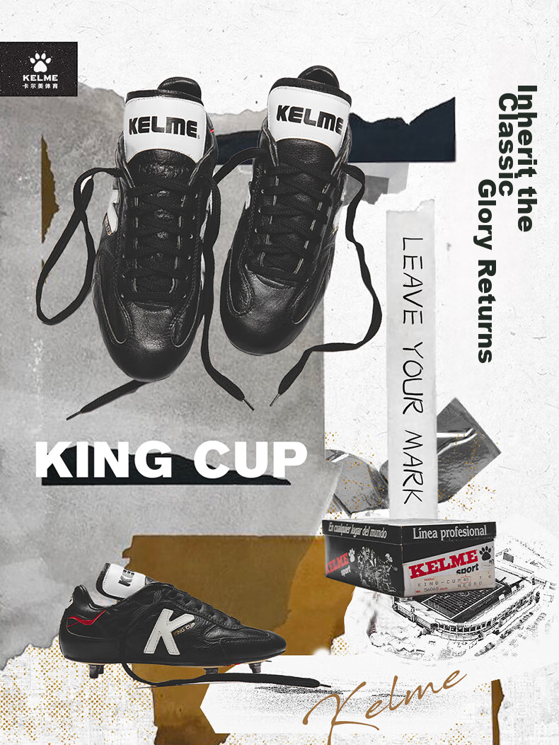 KELME Adult Soccer Cleats for Men, Holy Grail Series FG Long Studs, Non-Slip Breathable Training Shoes, White, Size 45 4