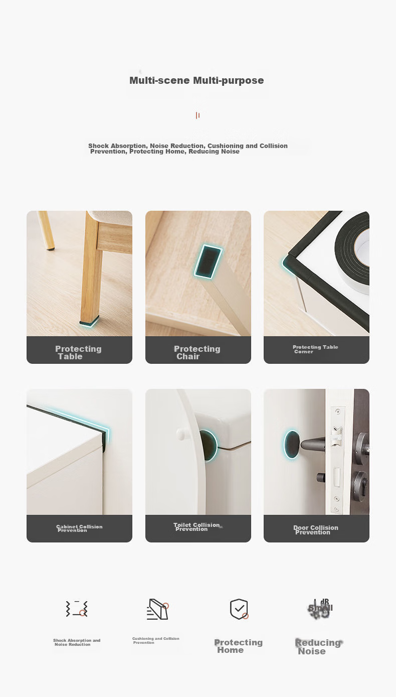 Hujia Chair Foot Pads, Non-Slip And Sound-Absorbing, Table And Chair Leg Quiet Pads, Cuttable EVA Material 8