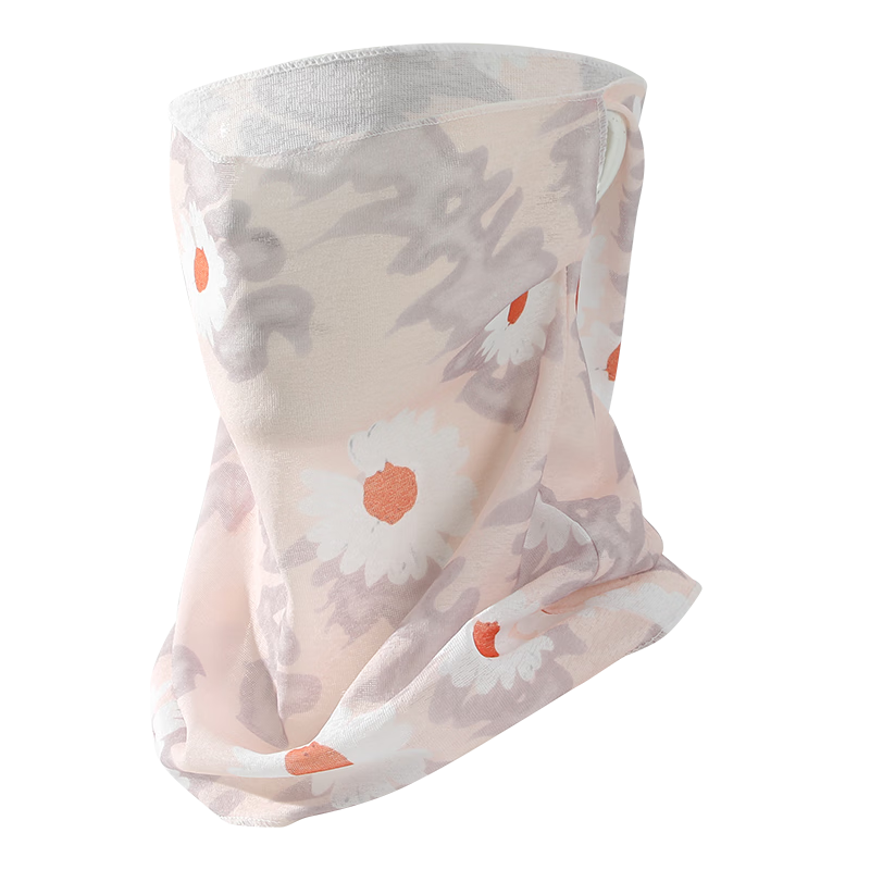 Nanjiren Women's Summer Sun Protection Face Mask Neck Gaiter Sunshade Ice Silk Outdoor Cycling Face Cover Pink