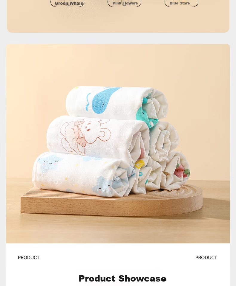 Grace Class A Pure Cotton Towel for Children, Skin-Friendly, Super Absorbent, Animal Print Face Towel, Pack of Four, Sports 13