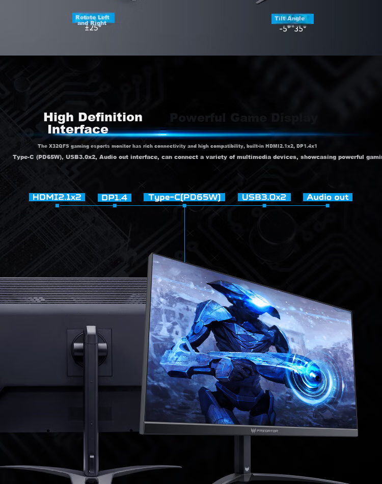 Acer 31.5-inch 6K+ IPS Quantum Dot HDR Creator Monitor PE320QXT 21