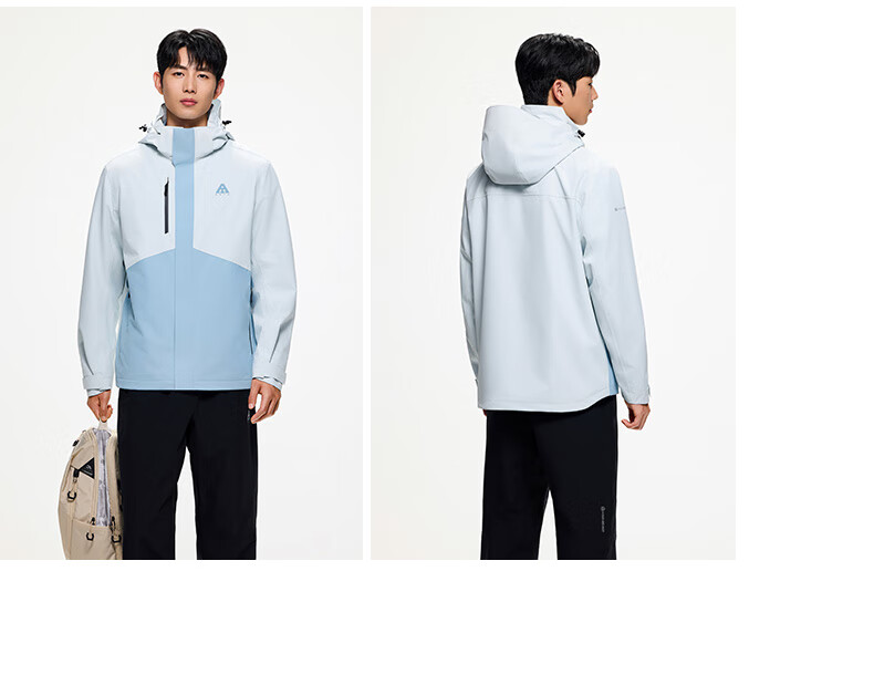 ANTA Water Shell Jacket | Dadi Zhike 3.0 Functional Three-In Jacket for Men, Windproof, Waterproof, Fleece-Lined, Two-Piece Set 25