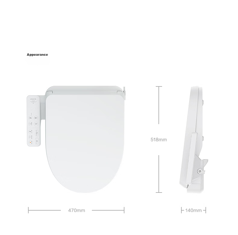 SMARTMI 2Pro Sensor Smart Toilet Seat with Warm Air Drying, Heating, Automatic Sensor, Antibacterial Toilet Cover 27