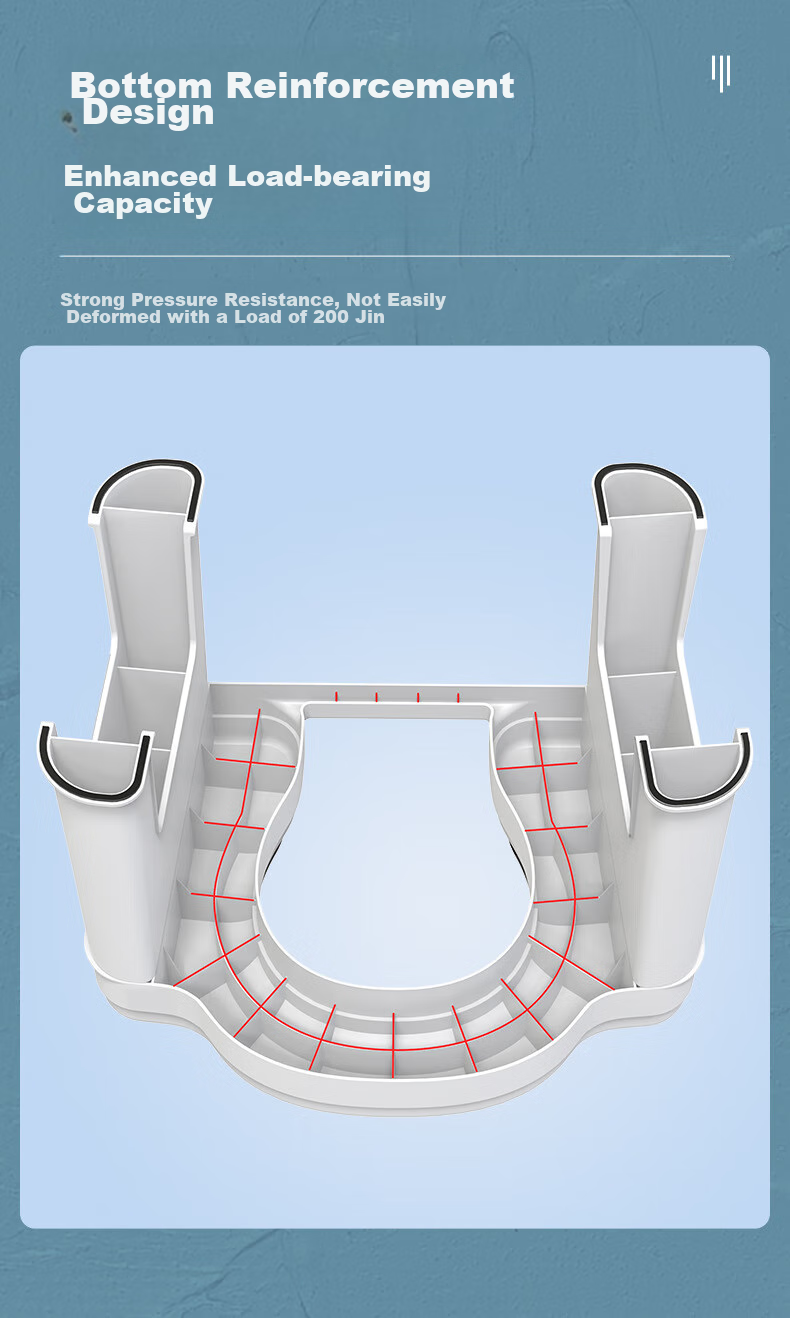 Youjialiangpin Toilet Seat, Pregnant Women's Commode Chair, Squatting Toilet, Elderly Toilet Stool, Squat-To Convertible, Height 26cm 10