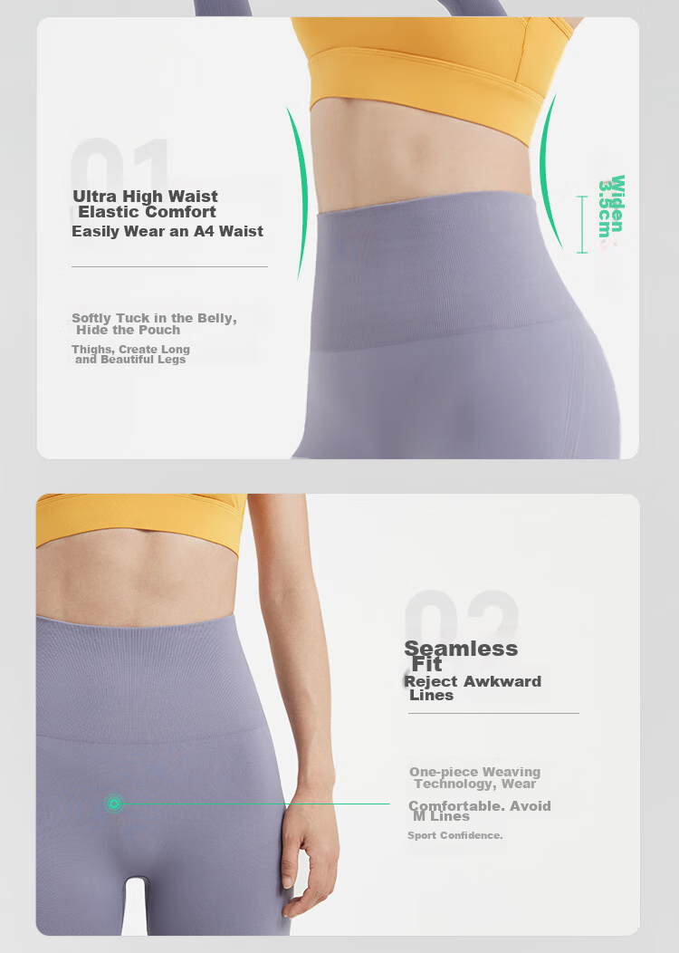 Keep Seamless High-Waisted Leggings for Women, Fitness Pants, Butt-Lifting Shaping Yoga Pants, Sports Running Workout Pants, Classic Black, Size L 5
