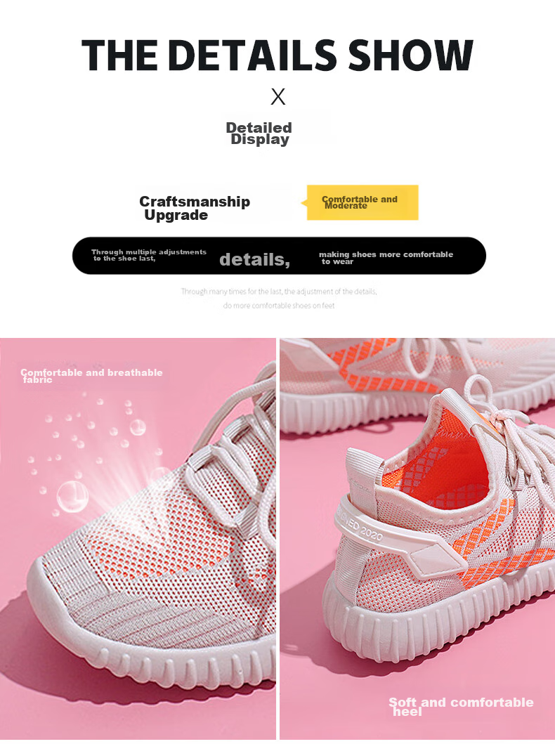 PLAYBOY Women's Shoes Summer Breathable Mesh Sneakers Comfortable Casual Sports Shoes for Women 1643 Orange 39 5