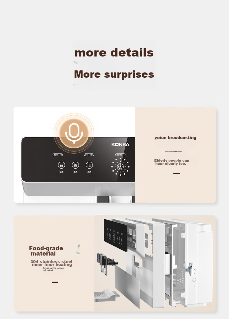 KONKA Water Purifier for Home Direct Drinking, RO Reverse Osmosis Direct Drinking And Heating All-In Machine, Wall-Mounted Or Countertop Filter, 100G All-In Water Purification System [On-Site Installation] KRO-J100 18