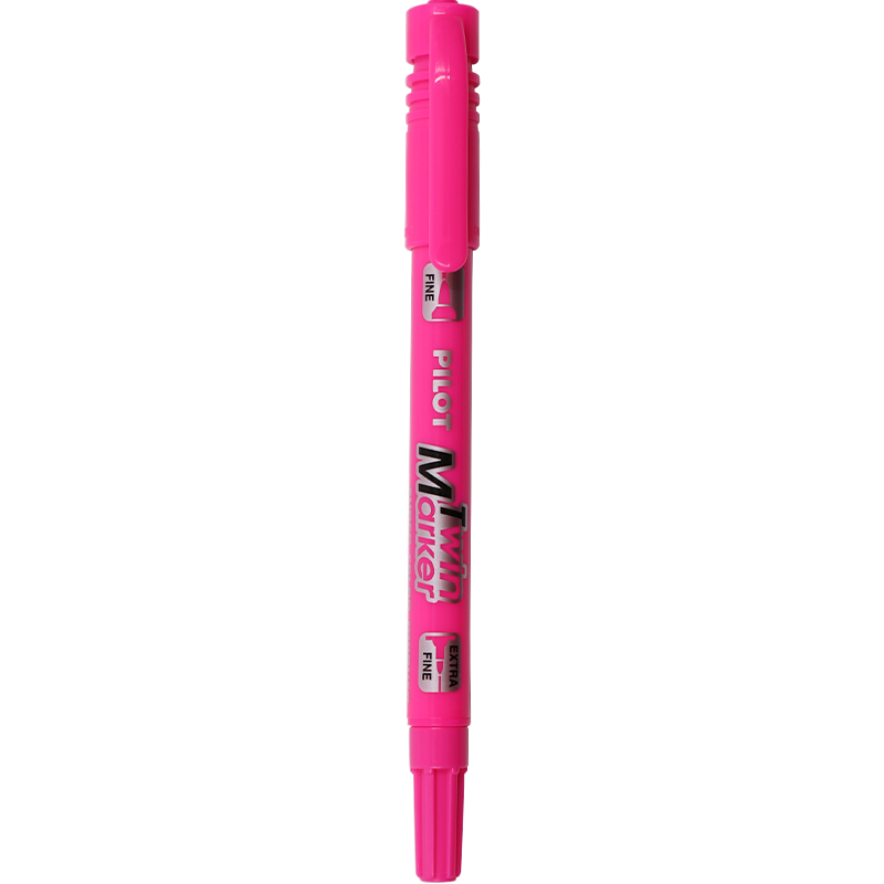 PILOT SCA-TM Dual-Tip Permanent Marker Pen for Art, Elementary School Students' Markers, Line Drawing And Outlining Pens, Stationery Office Supplies, Pink Single Pe