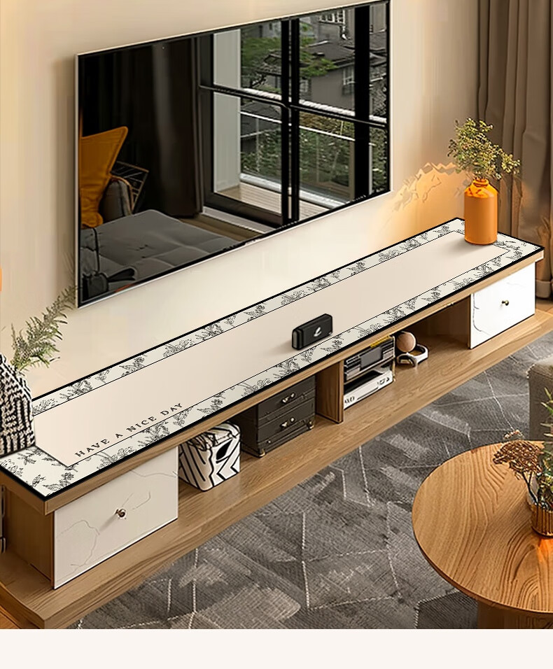 Fengliang Table Mat, TV Cabinet Protector Pad, Desktop Mat, Shoe Cabinet Countertop Pad, Waterproof, Oil-Resistant, Washable, Customizable, 30*100 13