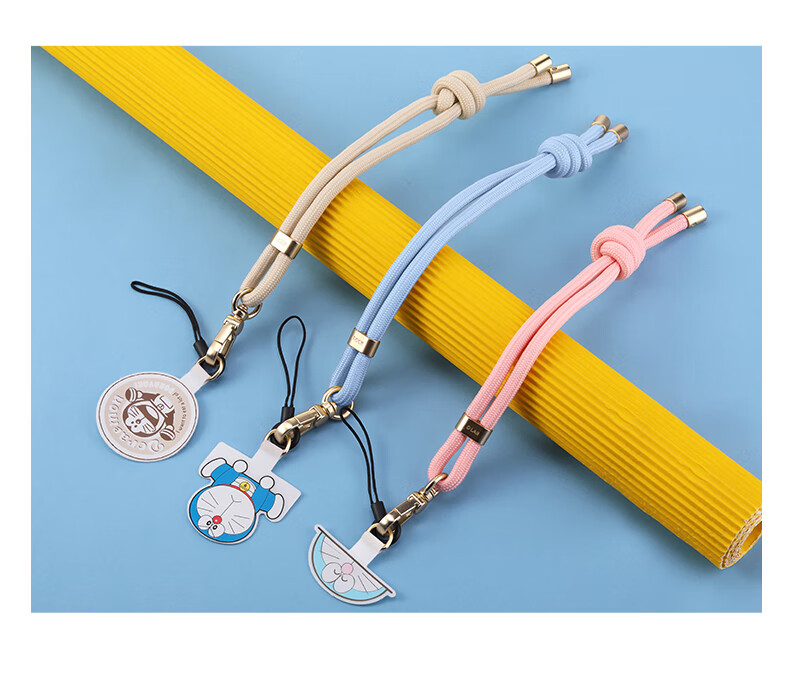 ROCK Doraemon Phone Lanyard, Neck Strap, Crossbody Phone Chain, Wrist Weave, Anti-Theft, Anti-Loss Device, Shockproof, Portable, Durable, High-End Feel, Cute Cartoon Design for Men And Women, Tongluoshao 13
