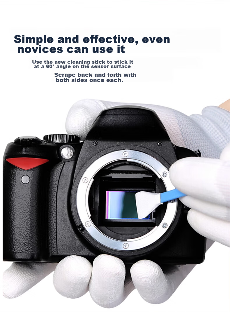 Shilifan CMOS Cleaning Swabs Camera Cleaning Kit Sensor Cleaning Swabs Lens Cleaning Full-Frame Sensor Cleaning Swabs DSLR CMOS Dry/wet Combination Cleaning Swabs, 12-Pack 4