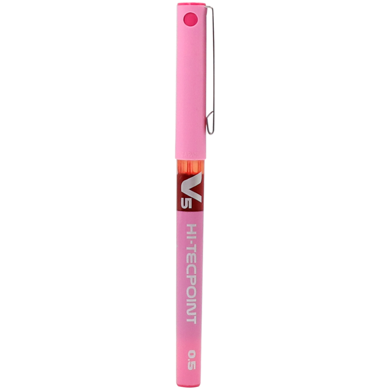 PILOT BX-V5 Colorful Gel Pen, 0.5mm Direct Liquid Rollerball Pen, Signature Pen, Small V5 Student Exam Writing Pen, High-Quality Handwriting Journal Marker Stationery, Pink