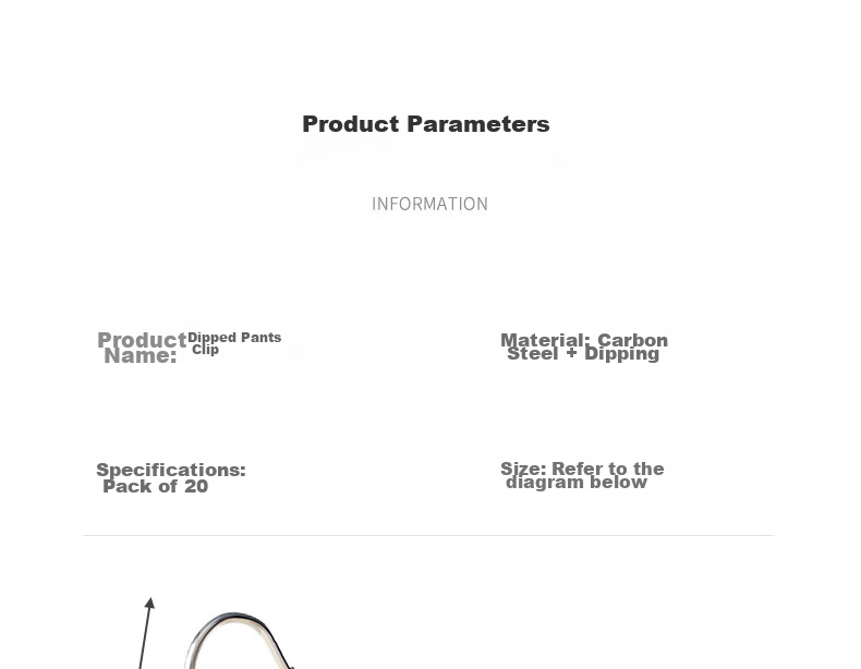 Siwangongli Pants Clip, Hanger, Non-Slip, Household Wardrobe Storage, Drying Hanger, Special Hook for Hanging Pants, Skirt Clip, Clothes Hanger 2