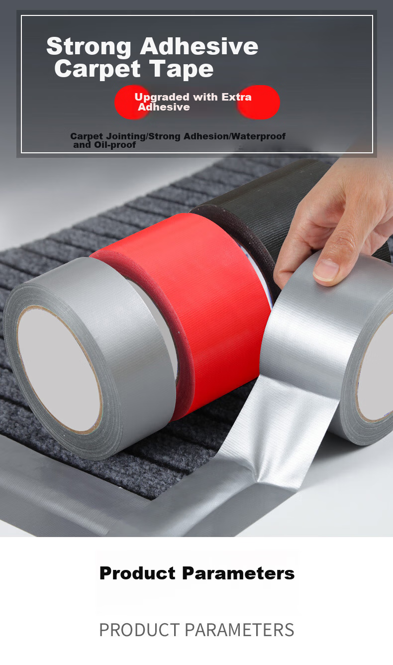 Elifo Colored Cloth-Based Tape, Strong Carpet Tape, Floor Red Carpet, Colorful Adhesive Tape, Heavy-Duty Tape, Floor Sealing Edge, Stage Curtain, Advertising Cloth, Adhesive Sticker, Can Be Hand-Torn, Waterproof And Wear-Resistant 1
