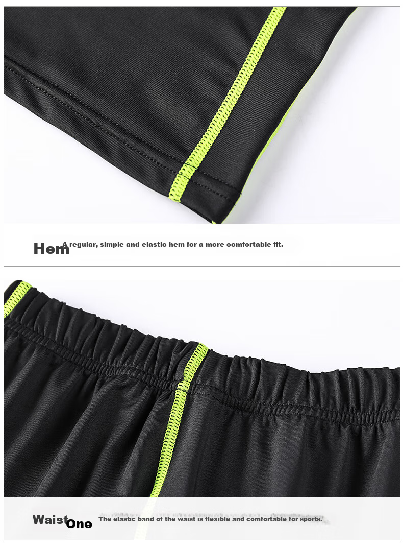 BURUITE Children's Quick-Dry Sportswear Set, Basketball And Soccer Training Fitness Wear, Tight-Fitting Shirt for Boys, Running, Skiing, Badminton Outfit 16