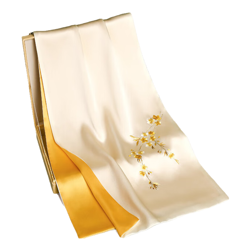 Hangsifu Silk Scarf, Mulberry Silk Shawl, Autumn And Winter Neck Warmer, Wrap Shawl, Birthday Gift for Wife, Mother, And Wome