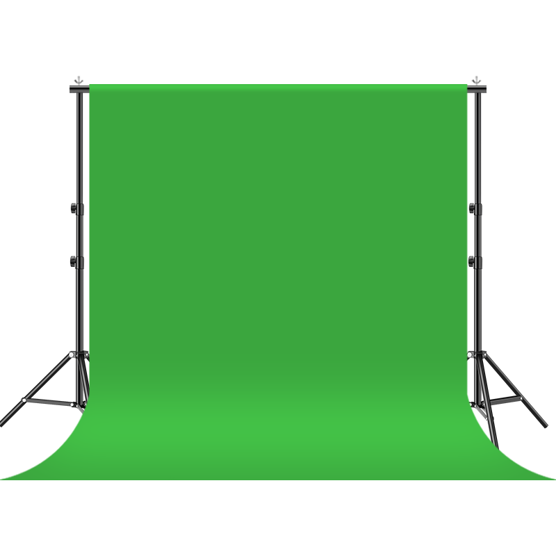 Jimantu Thickened Green Screen Chroma Key Backdrop, Live Streaming Room Green Cloth, Shooting Props, Photography Light-Absorbing Paper, Photo Stand Cloth, Telescopic Rod Background Stand
