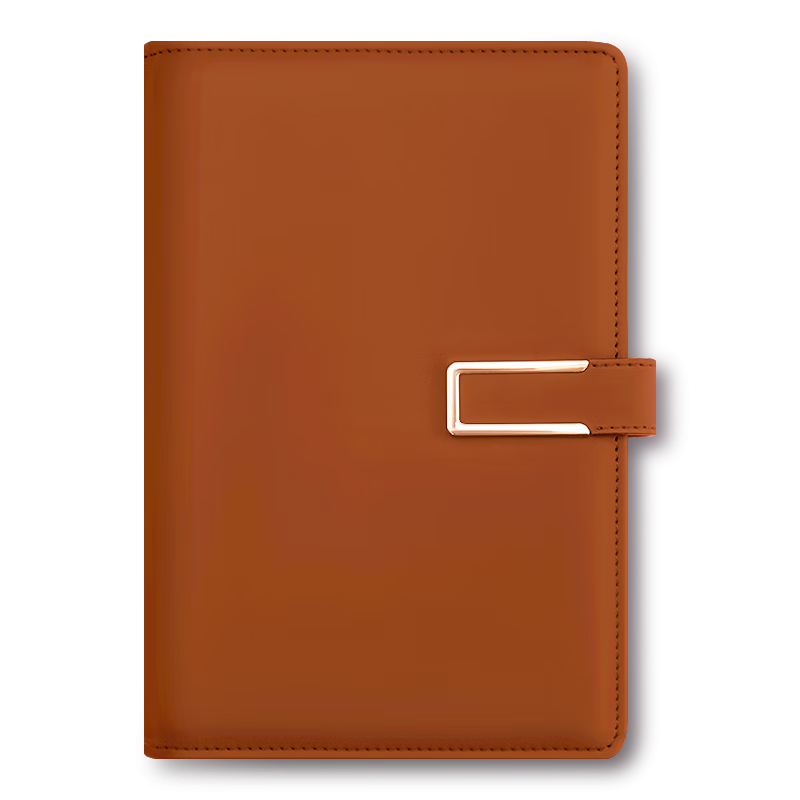 Jiaranheng Business B5 Notebook, Leather Cover Stationery, Large Size, Thickened, Buckle Closure, Journal, Diary, Work Log, Office Meeting Record Book, Customizable, Brow