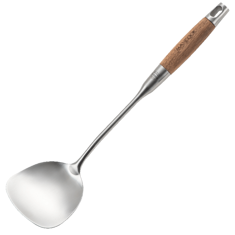 MAXCOOK Spatula, 304 Stainless Steel Cooking Utensil, Rosewood Thickened Stir-Fry Spatula MCCU002