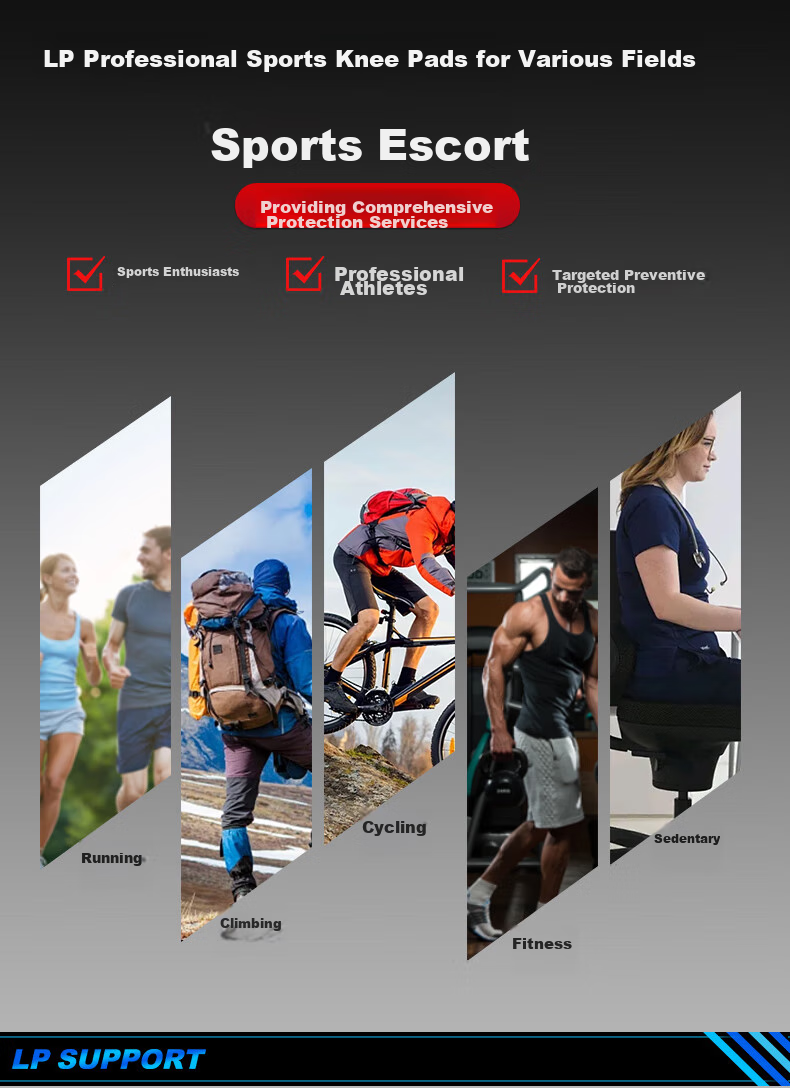 LP 782 Sports Knee Brace Meniscus Running Patella for Men And Women, Cycling Badminton Basketball Football Jump Rope Hiking Protective Gear 3