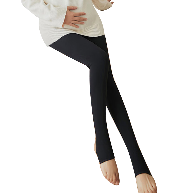 LangSha Maternity Leggings Women Autumn Winter Thickened Fleece Warm Adjustable Belly Support Tights Pants