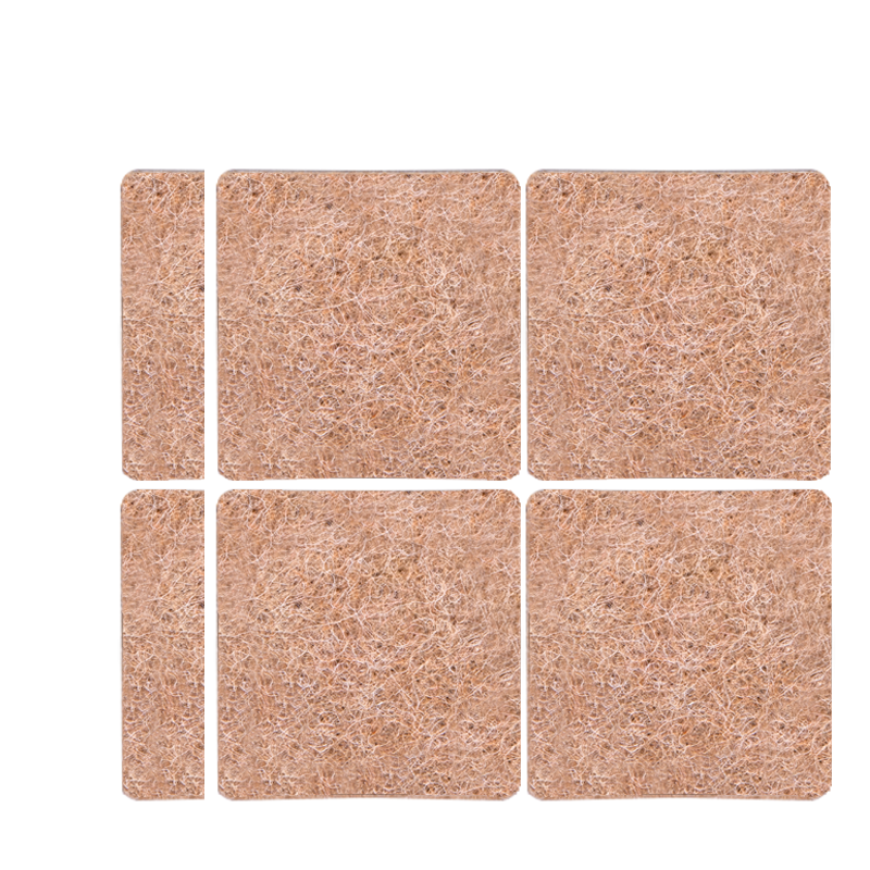 Deli Tape Pad for Table And Chair Legs, Self-Adhesive Non-Slip Protective Mat, Multifunctional Home Noise Reduction Wear-Resistant Scratch-Proof, Square 8 Pieces (4cm*4cm*4mm) 30486