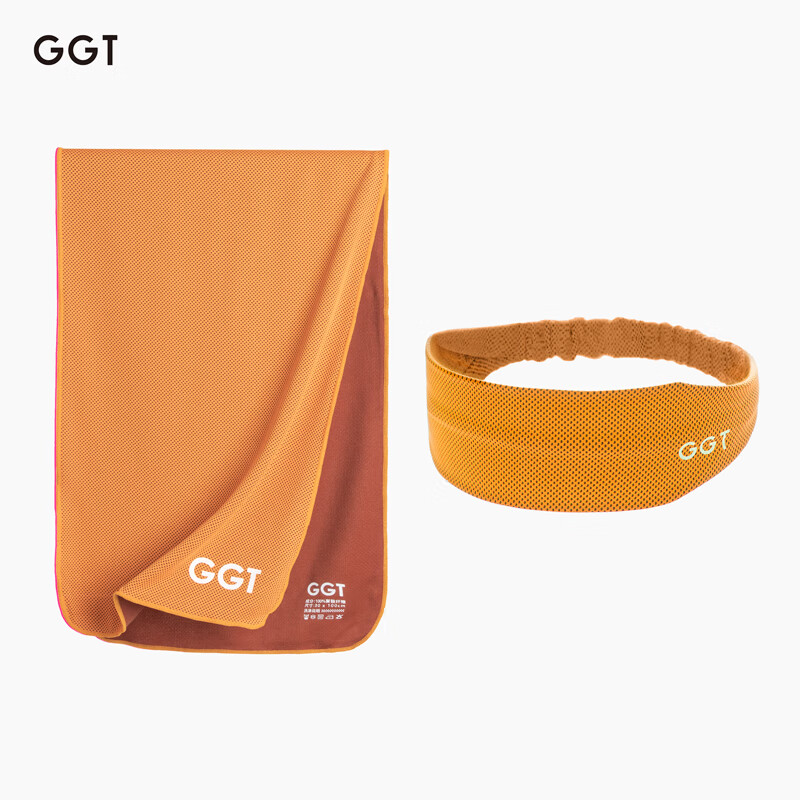 GGT Japanese Cooling Sports Towel, Fitness Quick-Dry Cool Towel, Ice-Cool Military Training Wrist Sweat-Absorbing Headband, Sweat-Stopping Hair Tie