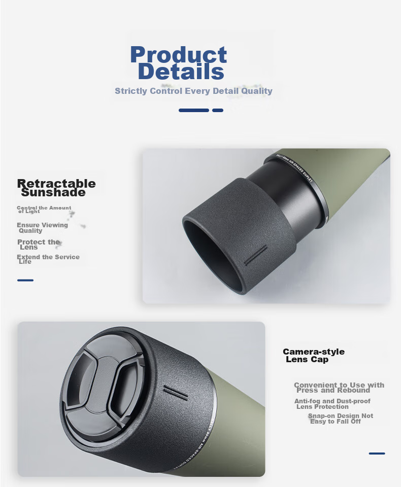 FEIRSH Monocular Telescope, High Definition, High Magnification, Large Aperture, Variable Magnification, Professional-Grade, Entry-Level, Low-Light Night Vision, Bird Watching, Moon Viewing, Target Shooting 30