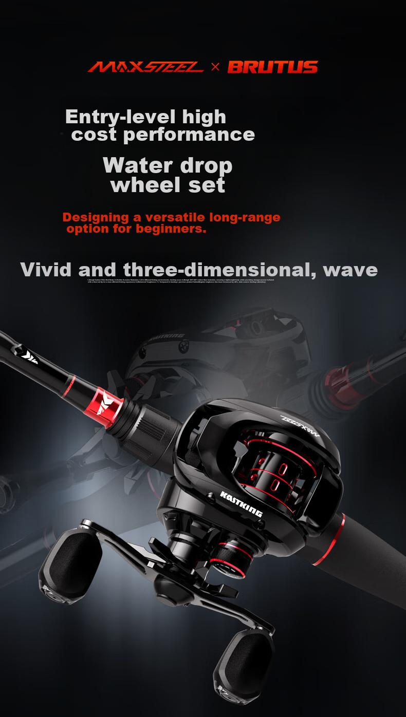 KastKing Lure Rod Set, Complete Long-Distance Casting Set, Water Drop Reel, Bass Fishing Rod Handle, Carbon Fiber Casting Rod 1