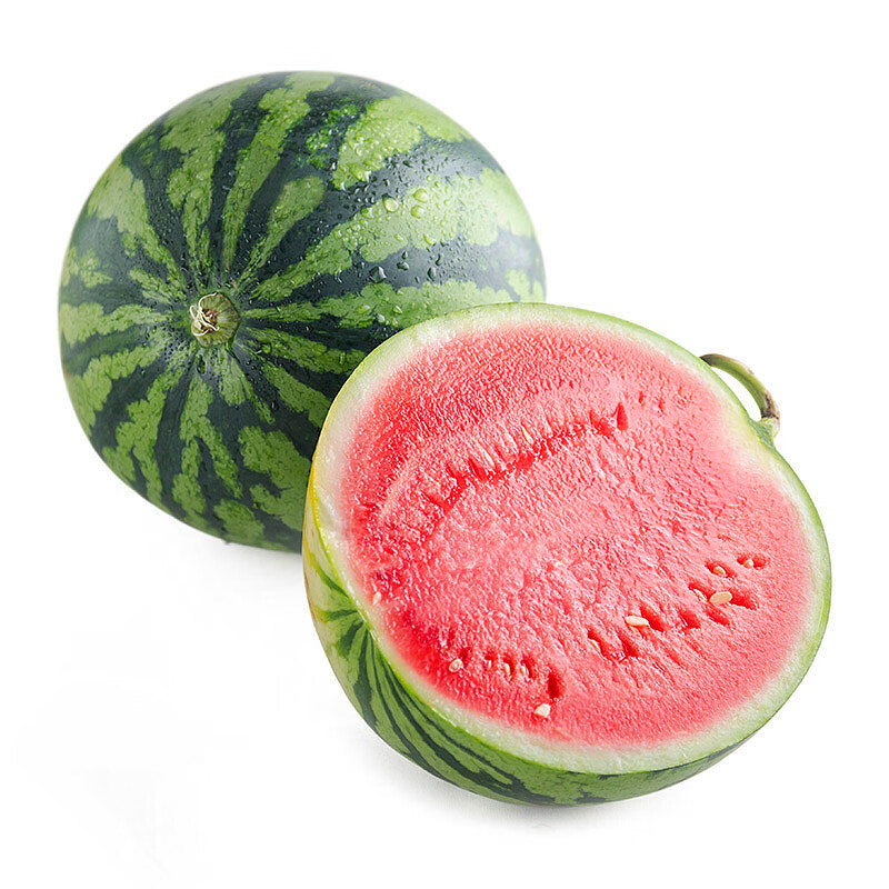 京鲜生 无籽麒麟西瓜 1粒装 净重5-7斤 生鲜水果