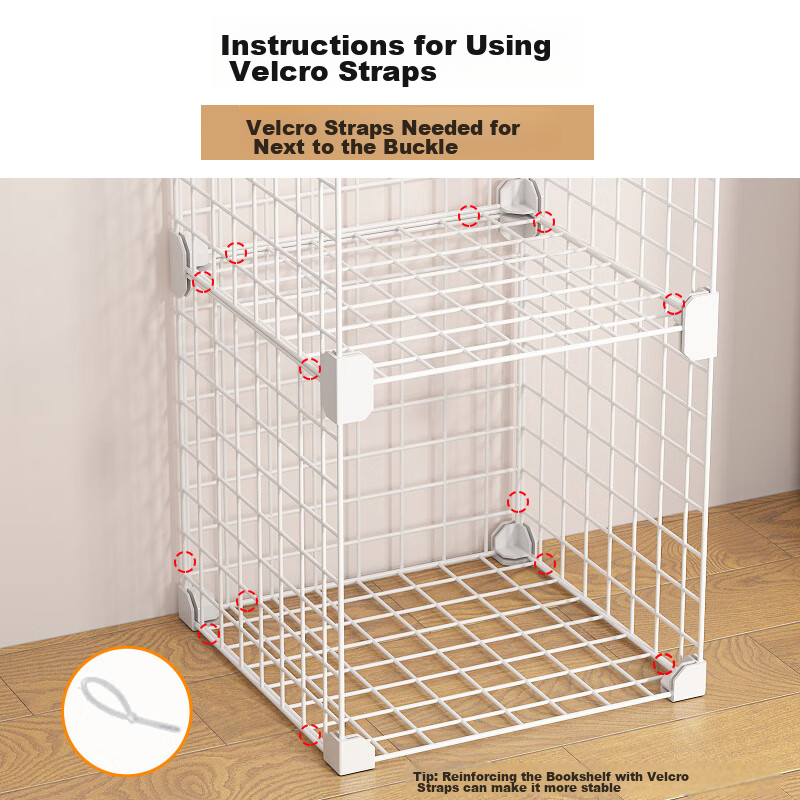 Anerya Simple Floor-Standing Iron Bookshelf, Living Room Storage Rack, Bedside Organizer And Display Shelf, Free Combination Design, Large Capacity Narrow Bookcase 10