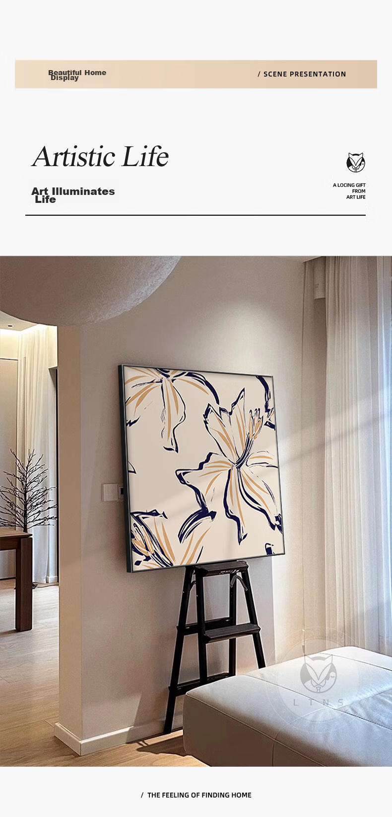 Long Time No See Scenic Green Entryway Decorative Painting Nordic Style Entryway Cabinet Living Room Wall Art Premium Bedroom Hanging Painting 10